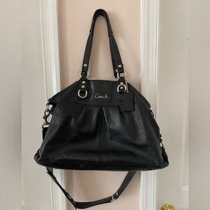 Vintage Coach Black Leather Crossbody / Purse
